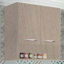Ver imagem 2 de Armário Aéreo Duas Portas com Nicho Madeirado em Mdf