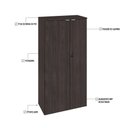 Ver imagem 6 de Armário Alto Fechado com 02 Portas 161,5x80x42cm Wlaf80 Terracota - Branco