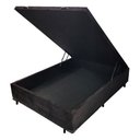 Ver imagem 2 de Base Box com Bau de Casal 1,38 So1clique - Suede Preto