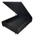 Ver imagem 2 de Base Box com Bau de Casal 1,38 So1clique - Suede Preto