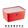 Kit com 3 Potes Multiuso Quadrado com tampa UZ-K001 UZ Utilidades - Vermelho - 2