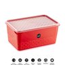 Kit com 3 Potes Multiuso Quadrado com tampa UZ-K001 UZ Utilidades - Vermelho - 3