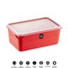 Kit com 3 Potes Multiuso Quadrado com tampa UZ-K001 UZ Utilidades - Vermelho - 4
