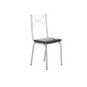 Jogo De Mesa Malva 75X75 cm Vidro Branco Com 4 Cadeiras 119 Branco Assento Platina Artefamol 9787 -  - 2