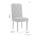 Ver imagem 4 de Mesa Harpa 1,60 6 Cadeiras Diamante Jcm Cinamomo/off