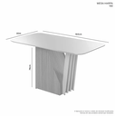 Ver imagem 3 de Mesa Harpa 1,60 6 Cadeiras Diamante Jcm Cinamomo/off