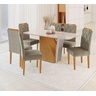 Mesa Harpa 1,60 6 Cadeiras Diamante Jcm Cinamomo/off - 1