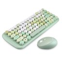 Ver imagem 1 de Mini Teclado e Mouse Educacional Sem fio Mofii Candy Tecla Redonda - Verde