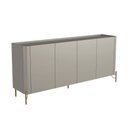 Ver imagem 2 de Buffet Bend 180 cm Porta Lisa Incolar Grigio com Pé Dourado
