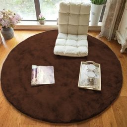 Tapete Redondo 2,00 x 2,00 Decorativo Tabaco Casen - 1