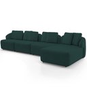 Ver imagem 6 de Sofá 5 Lugares com Chaise Direito Sala Living 388cm Arlo F04 Veludo Verde Tc-12015 - Lyam Decor