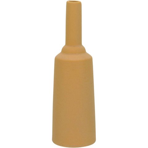 Vaso  Galact Decorativo Cachepô Enfeite 26x8x8cm Cerâmica Amarelo