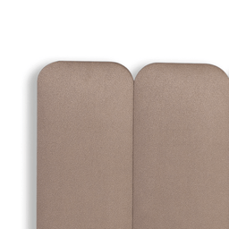 Cabeceira Solteiro Modulada Arredondada Cama Box Suede Bege - 3
