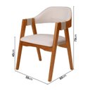 Ver imagem 4 de Kit 2 Cadeiras de Jantar Madeira Maciça Tauari Estofada e Braço com Corda Náutica Bélgica Espresso Móveis