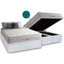 Ver imagem 1 de Conjunto Box Baú King: Colchão Espuma D Angelis Anjos Magnético Confort + Base Crc Corano Branco