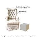 Ver imagem 2 de Poltrona para Amamentação Alana em Suede com Balanço em Madeira e Puff - Bege