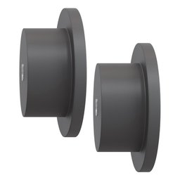 Kit 02 Pinos Suporte de Parede Madeira Preto Redondo Espelho Bolsa Cabide Decoração - Lyam Decor - 1