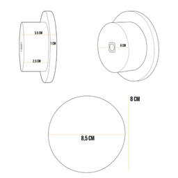 Kit 02 Pinos Suporte de Parede Madeira Preto Redondo Espelho Bolsa Cabide Decoração - Lyam Decor - 5