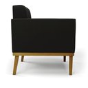 Ver imagem 7 de Sofá Namoradeira 2 Lugares Base de Madeira Castanho Elisa Suede D03 - Drossi Cor Preto