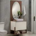Ver imagem 1 de Gabinete e Espelheira 80cm Plena Superior Elite Branco/Bronze