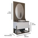 Ver imagem 3 de Gabinete e Espelheira 80cm Plena Superior Elite Branco/Bronze