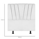 Ver imagem 3 de Cabeceira Estofada Cama Box Solteiro 90 Cm Louise Suede:branco