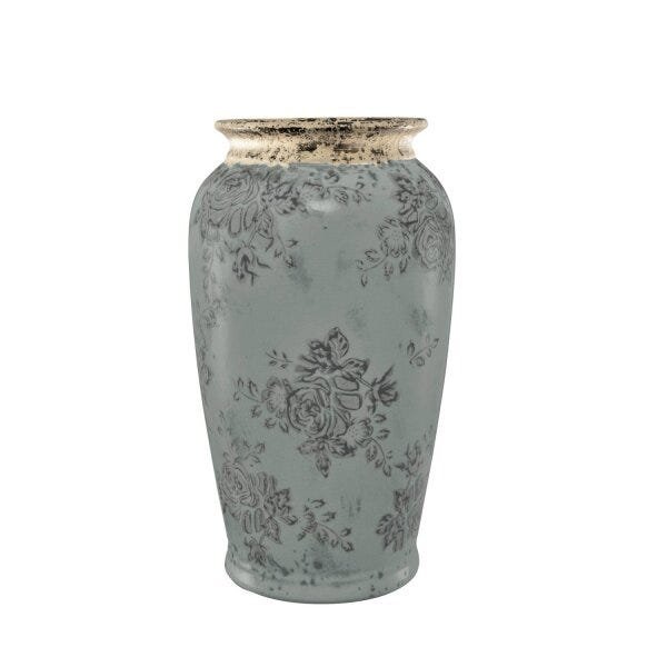 Vaso Decorativo em Cerâmica Florido 28,5cmx16,5cm Mart Collection - 1