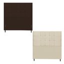 Ver imagem 1 de Kit Cabeceira Maveric Estofada Casal 144cm New Foam Botão Tecido + Cabeceira Maveric Solteiro 94cm M