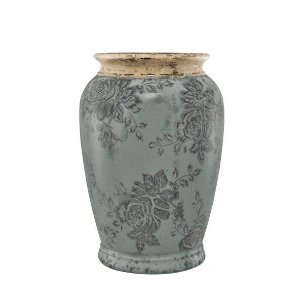 Vaso Decorativo em Cerâmica Florido 21,5cmx15cm Mart Collection - 1
