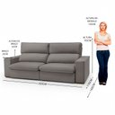 Ver imagem 3 de Sofá Retrátil e Reclinável 250cm para Sala de Estar Toquio