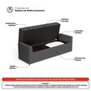Ver imagem 4 de Cabeceira e Calçadeira Báu Casal Padrão Atena 140cm Capitonê Linho Cinza Escuro - Desk Design