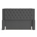Ver imagem 3 de Cabeceira e Calçadeira Báu Casal Padrão Atena 140cm Capitonê Linho Cinza Escuro - Desk Design