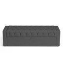 Ver imagem 6 de Cabeceira e Calçadeira Báu Casal Padrão Atena 140cm Capitonê Linho Cinza Escuro - Desk Design