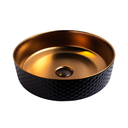 Ver imagem 1 de Cuba Apoio Evier Preto Cobre Banheiro Martelado 37x13