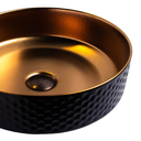 Ver imagem 2 de Cuba Apoio Evier Preto Cobre Banheiro Martelado 37x13