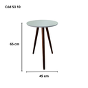 Ver imagem 3 de Conjunto de Mesa Lateral Pé Palito Redonda Branca
