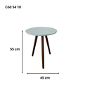Ver imagem 4 de Conjunto de Mesa Lateral Pé Palito Redonda Branca