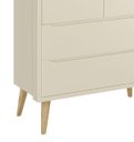 Ver imagem 3 de Guarda-Roupa Retrô 2 Portas Théo New Areia Fosco com Natural - MoveisAqui