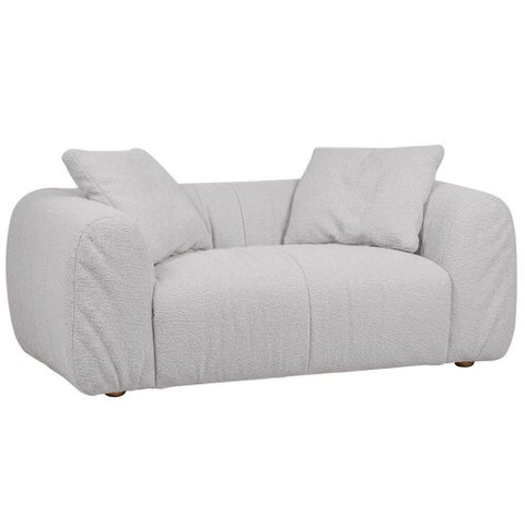 Sofá Sumiê 3 Lugares 180cm Bouclé Cinza Claro Nexta Casa