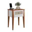 Ver imagem 4 de Mesa de Cabeceira Madeira Maciça 1 Gaveta Viena Branco