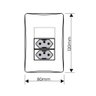 Interruptor Simples e Tomada Dupla 2P+T 20A Fame Evidence com Placa 4x2 Branco - 2