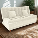 Ver imagem 1 de Sofa Cama 2 Lugares 185 Cm Duda Tecido Boucle F492 Natural Milani Store