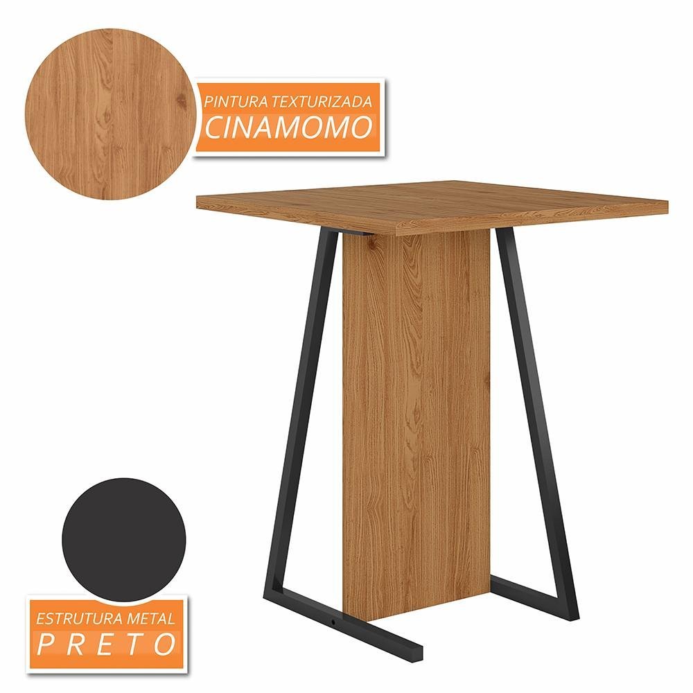 Conjunto de Mesa com 2 Cadeiras Arkansas Cinamomo/preto - M. Arapongas Cinamomo/preto 06 - 3