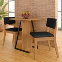 Ver imagem 1 de Conjunto de Mesa com 2 Cadeiras Arkansas Cinamomo/preto - M. Arapongas Cinamomo/preto 06