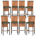 Ver imagem 1 de 8 Banquetas em Alumínio Roma Preta Corda Náutica Tecido 13