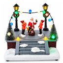 Ver imagem 6 de Enfeite Natal Papai Noel Giratorio LED Som Decoraçao Natalina Mesa Estante Bancada Cenario Vitrine L