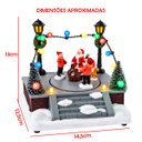 Ver imagem 2 de Enfeite Natal Papai Noel Giratorio LED Som Decoraçao Natalina Mesa Estante Bancada Cenario Vitrine L