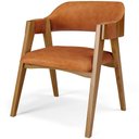 Ver imagem 1 de Cadeira para Sala de Jantar Estar Living Estofada Suran L02 Couríssimo Canela - Lyam Decor