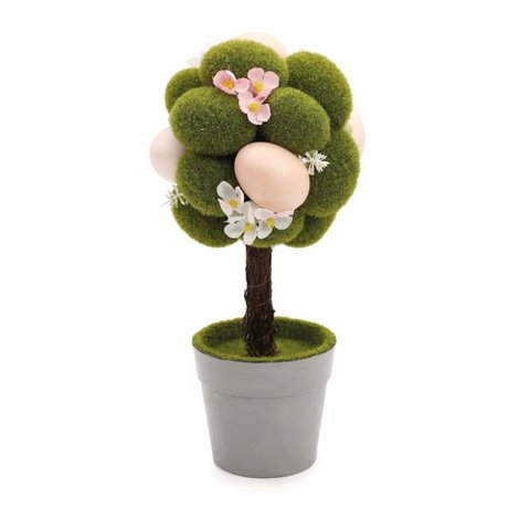 Topiaria Decorativa C/ovos Vrd/ros em Cachepot 31cm Fondant