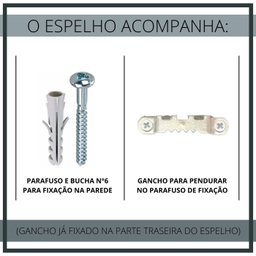 Espelho Decorativo Moldura Madeira Pegui Barrie 85 cm:Marrom - 10